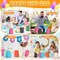 100 Piece Colored Paper Gift Bags Party Favor Rainbow Small Size Treat Goody Bags for Birthday Wedding Baby Shower Crafts, 8 Colors, 9.45 x 5.12 x 3.15 Inches(Soft Colors)